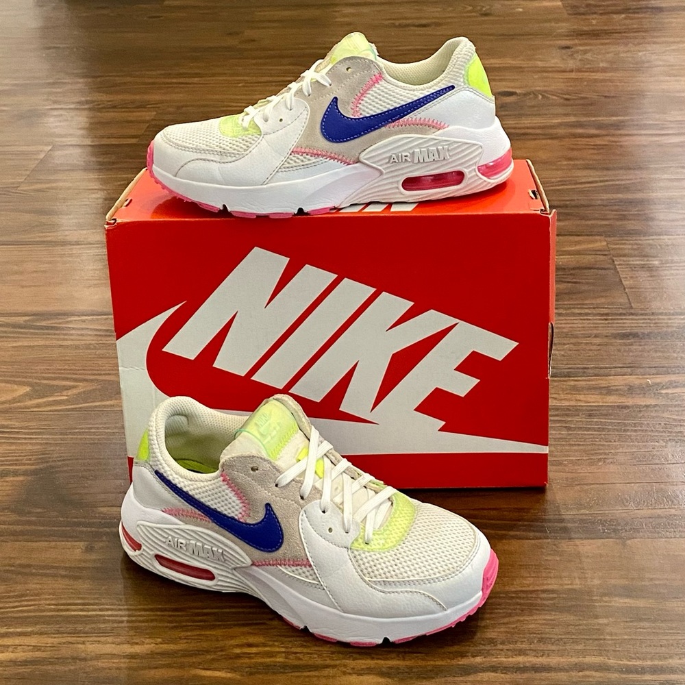 Nike Air Max Excee White Pink Indigo - Women's Size 6